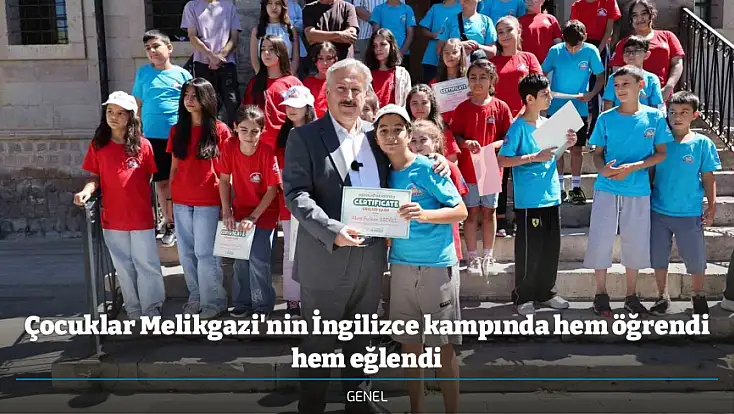 Çocuklar Melikgazi'nin İngilizce kampında hem öğrendi hem eğlendi