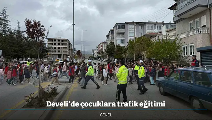 Develi'de çocuklara trafik eğitimi