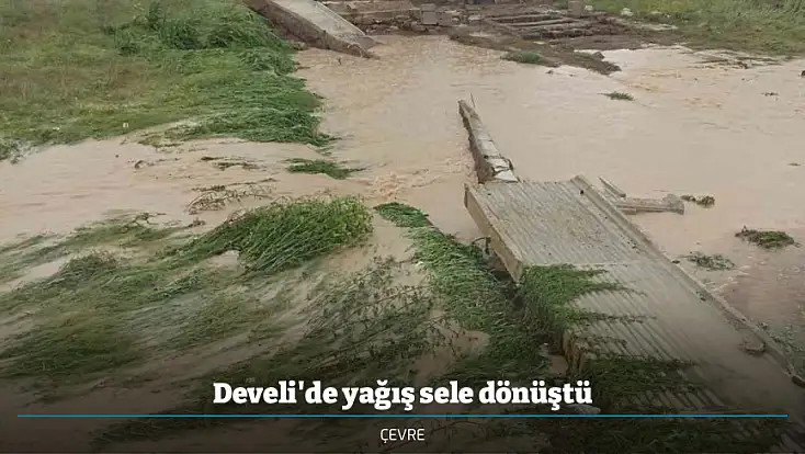 Develi'de yağış sele dönüştü