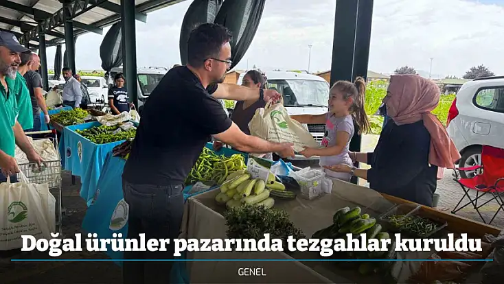 Doğal ürünler pazarında tezgahlar kuruldu