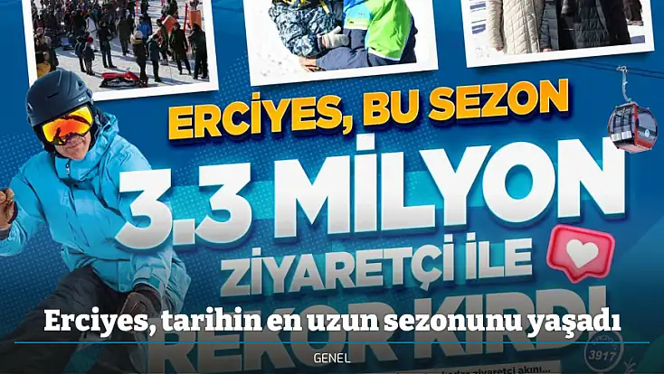Erciyes, tarihin en uzun sezonunu yaşadı