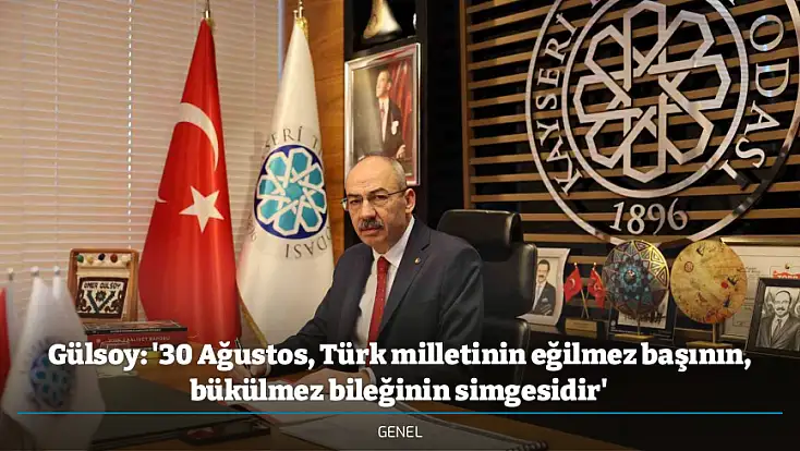 Gülsoy: '30 Ağustos, Türk milletinin eğilmez başının, bükülmez bileğinin simgesidir'