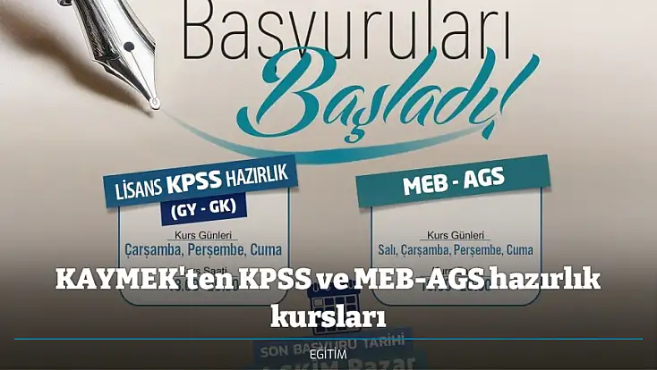 KAYMEK'ten KPSS ve MEB-AGS hazırlık kursları