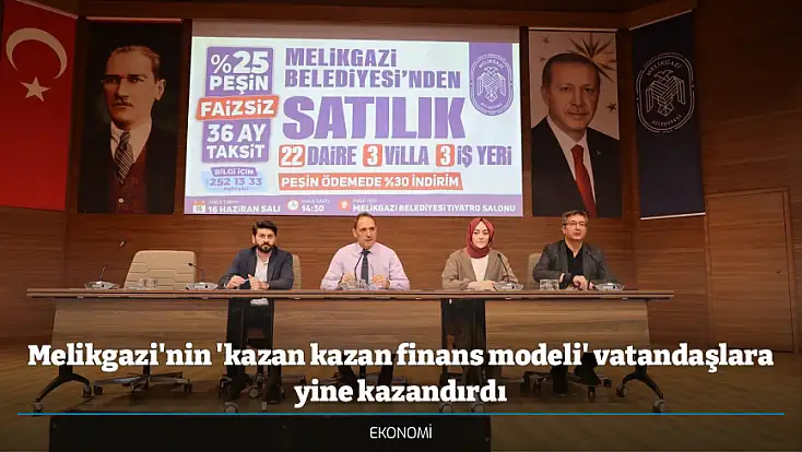 Melikgazi'nin 'kazan kazan finans modeli' vatandaşlara yine kazandırdı