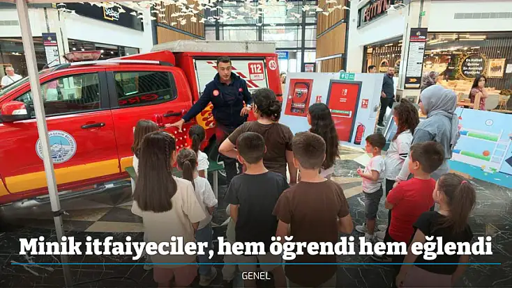 Minik itfaiyeciler, hem öğrendi hem eğlendi