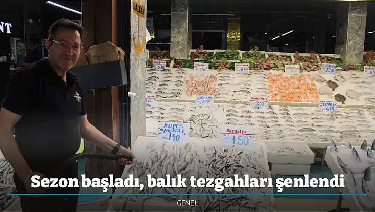 Sezon başladı, balık tezgahları şenlendi