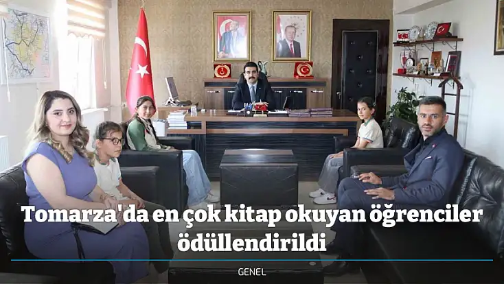 Tomarza'da en çok kitap okuyan öğrenciler ödüllendirildi
