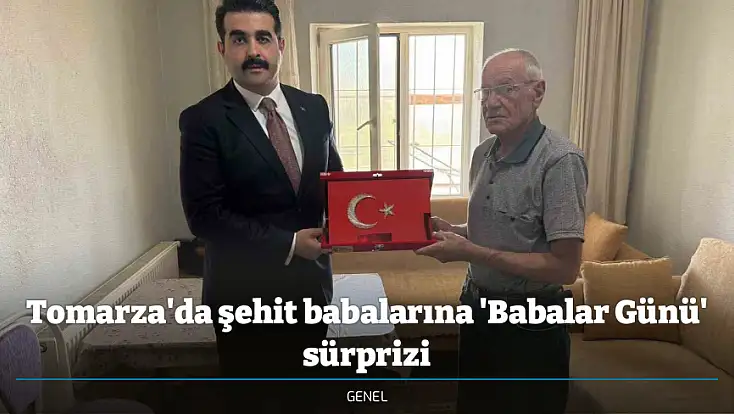 Tomarza'da şehit babalarına 'Babalar Günü' sürprizi
