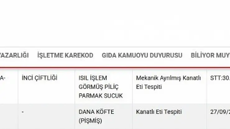 Bakanlık listesinde Kayseri'den 2 firma