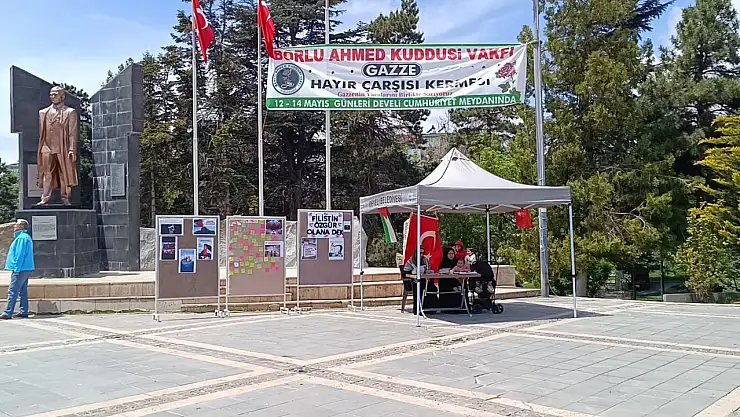 Develi'de Gazze için hayır panayırı düzenlendi