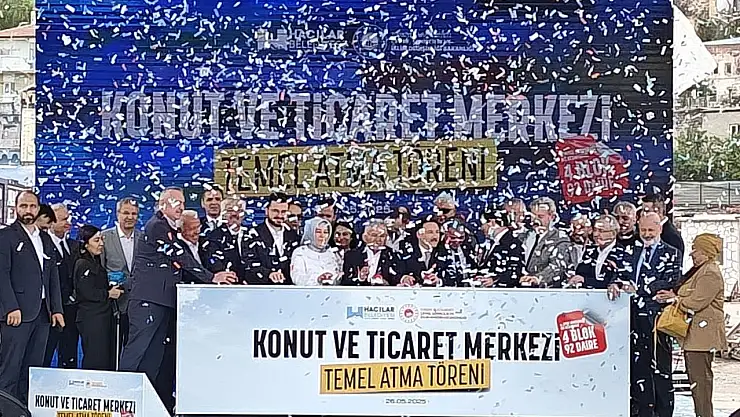 Hacılar'da konut ve ticaret merkezi temel atma töreni yapıldı