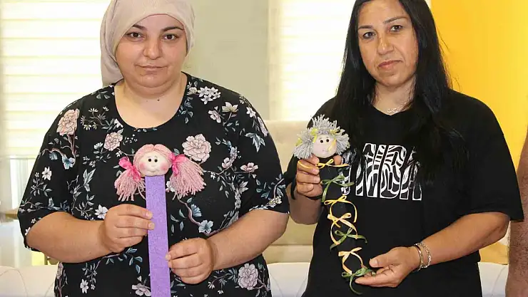 Hasta yakını kadınlar el işleri ile moral buluyor