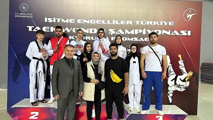 İşitme Engelliler Türkiye Taekwondo Şampiyonası'nda Kayseri'ye 7 madalya