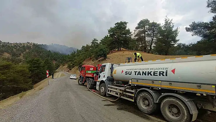 Kayseri Büyükşehir Belediyesi'nden Kahramanmaraş'taki orman yangınına destek
