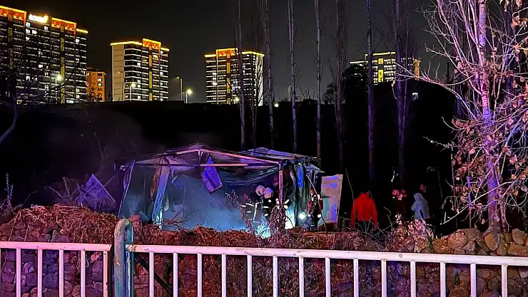 Kayseri'de korkutan baraka yangını