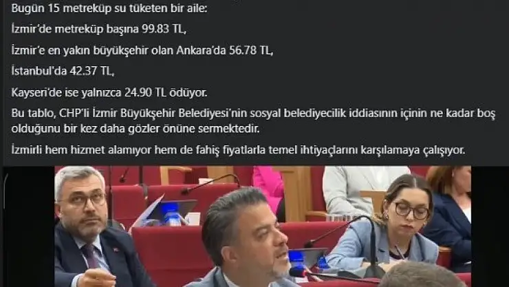 Kayseri'ye su parası övgüsü