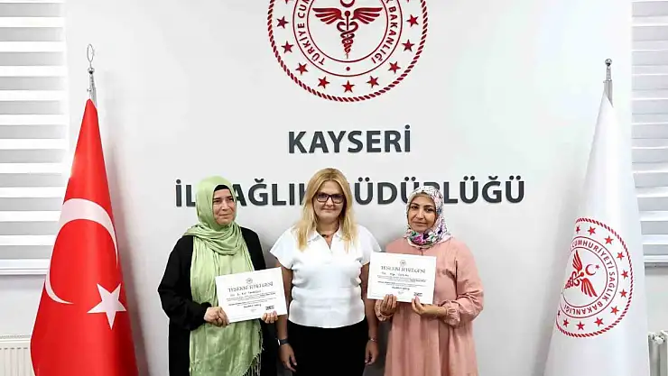 Obeziteyle mücadelede başarılı aile hekimlerine teşekkür belgesi