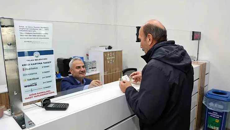 Talas Belediyesi'nde hafta sonu vezneler açık