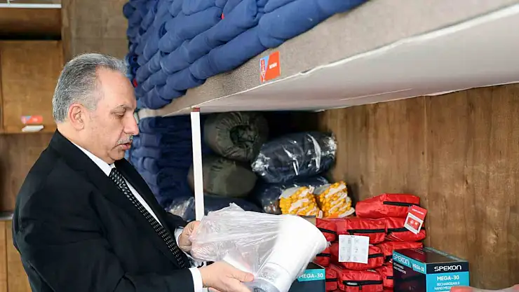 Talas'ta acil durum konteynerleri dikkat çekiyor