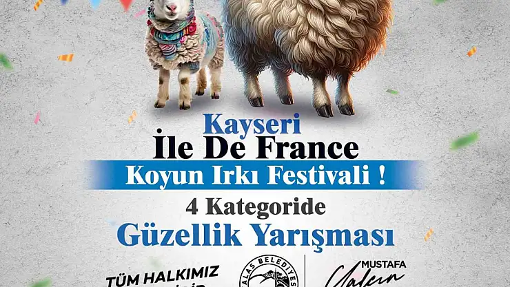 Talas'ta Ile De France Koyun Irkı Festivali ve Güzellik Yarışması