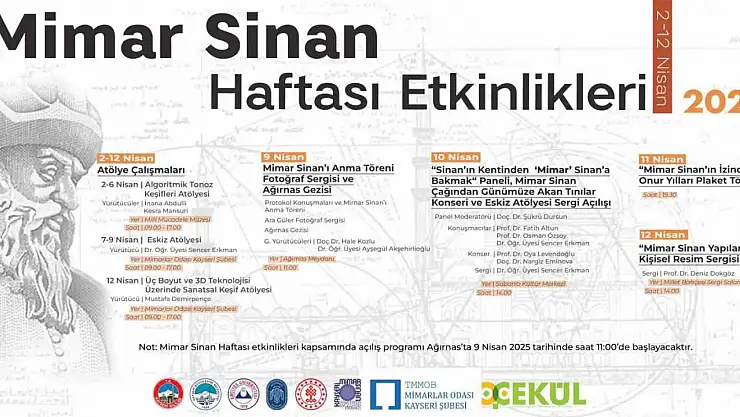 Valilik ve büyükşehirden Mimar Sinan Haftası etkinlikleri