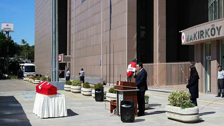 Vefat eden hakim Erdoğan Ayata için Bakırköy Adliyesi'nde tören düzenlendi