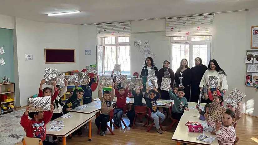 Ana sınıfı öğrencileri geri dönüşüm hakkında bilgilendirildi