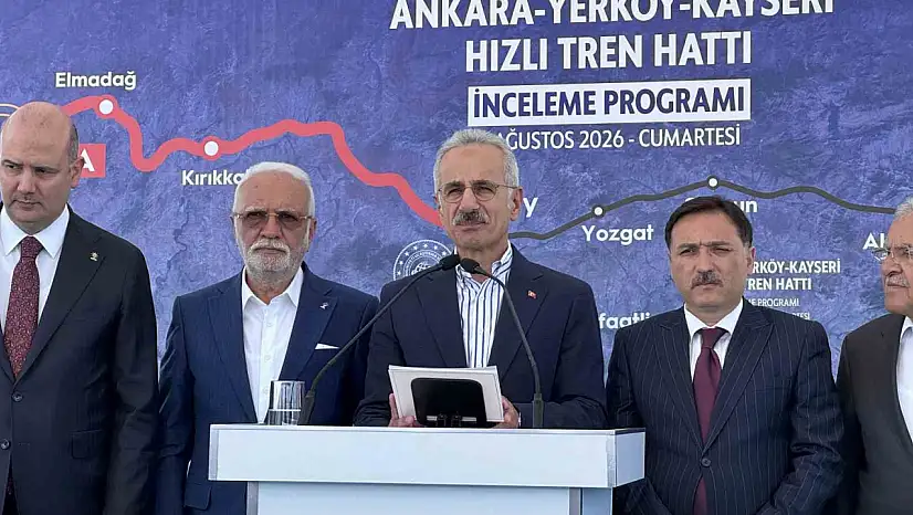 Bakan Uraloğlu: 'Yerköy - Kayseri Yüksek Hızlı Tren Projesi'nde işin yarısını tamamladık'