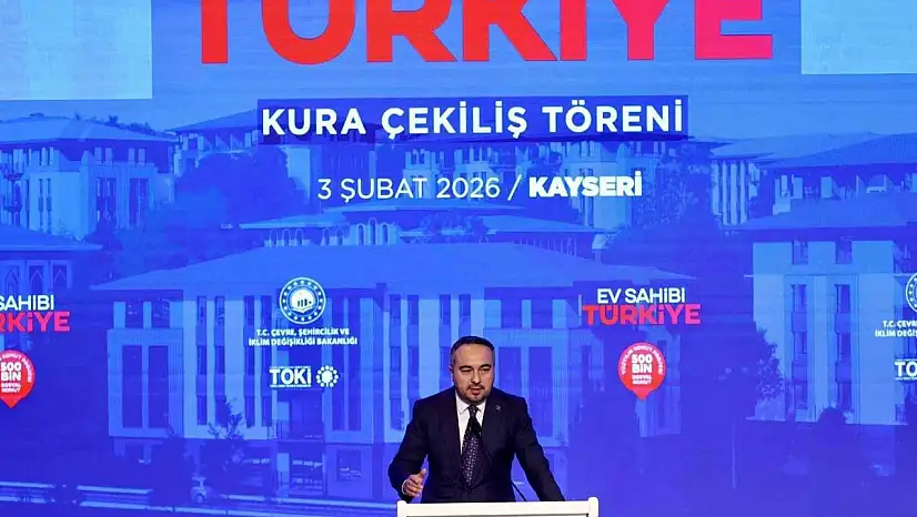 Bakan Yardımcısı Demiralp: 'Ev Sahibi Türkiye sloganıyla Kayseri'de 7 bin 562 konutumuzun kura çekimini gerçekleştiriyoruz'