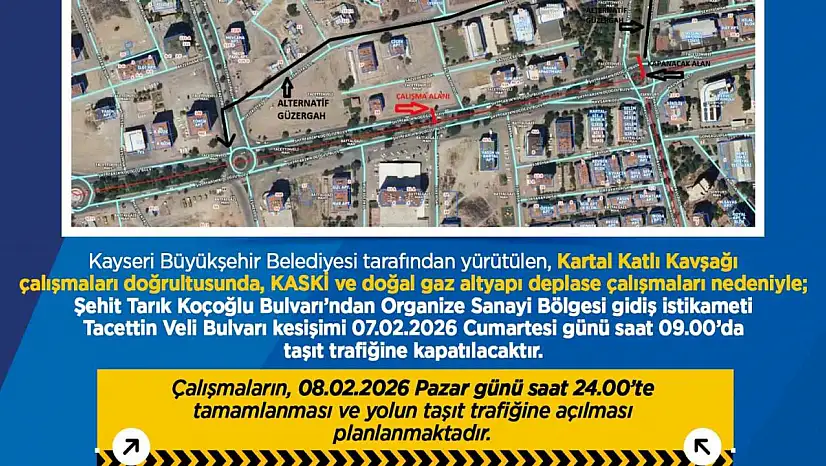 Büyükşehirden sürücülere yol uyarısı