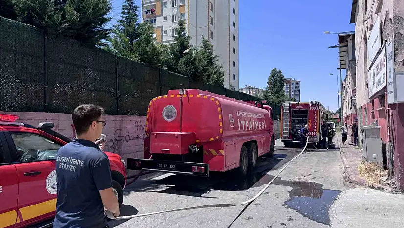 Çelik eşya atölyesinde korkutan yangın