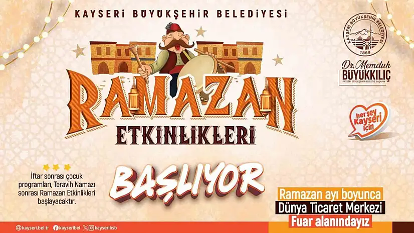 Kayseri'de Ramazan'da her gün bir etkinlik