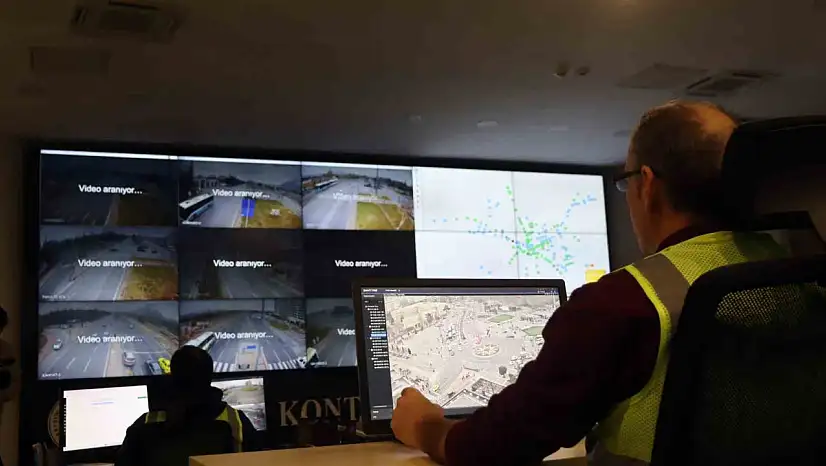 Kayseri'de trafik 370 kamera ile güvende