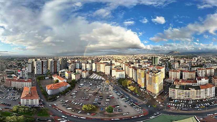 Kayseri semalarında gökkuşağı güzelliği
