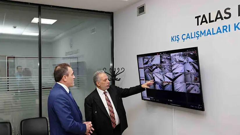 Talas'ta kış çalışmalarına teknolojik takip