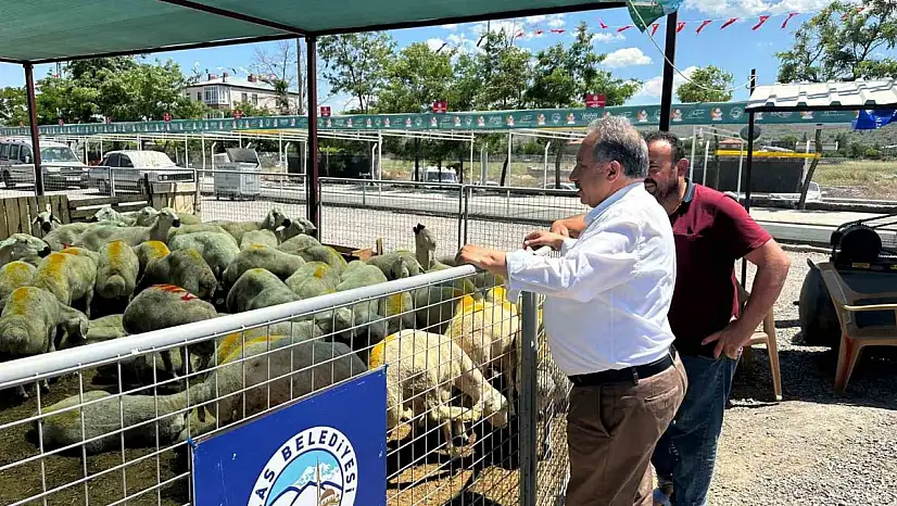 Talas'ta kurban pazarına yoğun ilgi