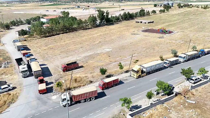 Tomarza'da hububat alımları sürüyor