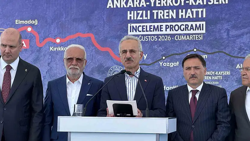 Bakan Uraloğlu: 'Yerköy - Kayseri Yüksek Hızlı Tren Projesi'nde işin yarısını tamamladık'