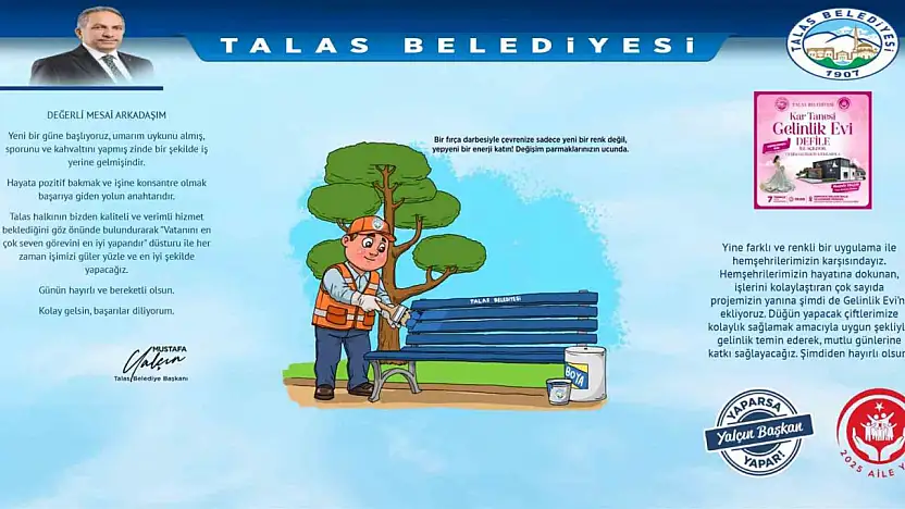 Başkan Yalçın'dan personele moralli başlangıç mesajı