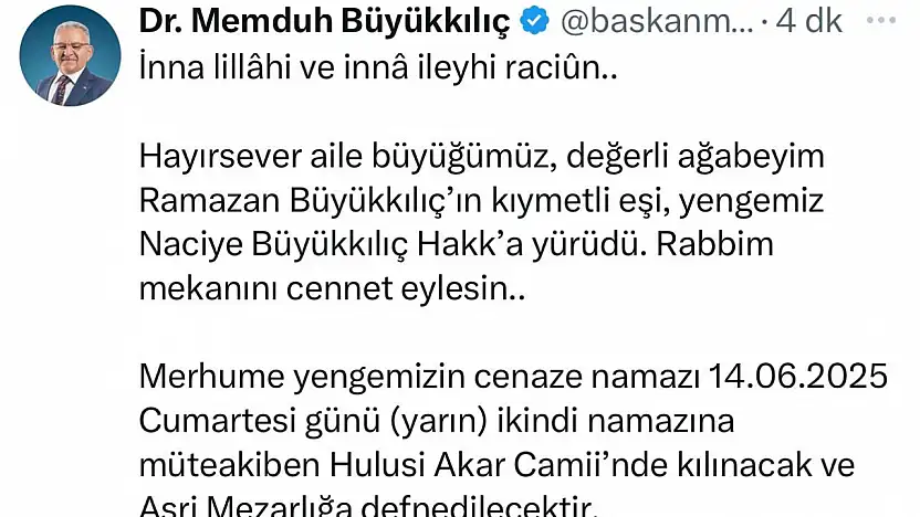Büyükkılıç ailesinin acı günü