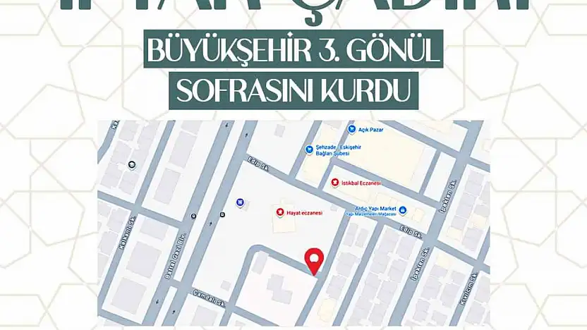 Büyükşehir, 3'üncü gönül sofrasını Eskişehir Bağlarına kurdu
