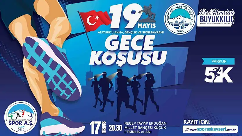 Büyükşehir Spor A.Ş.'den 19 Mayıs Gece Koşusu