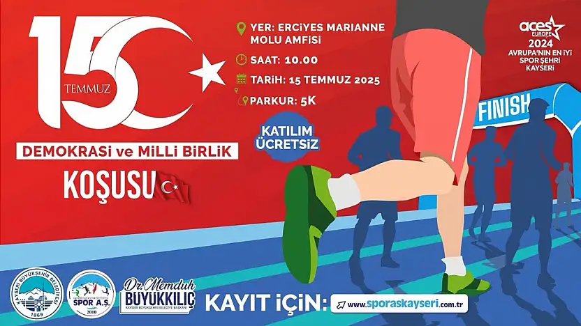Büyükşehir Spor AŞ'den demokrasi içim anlamlı koşu