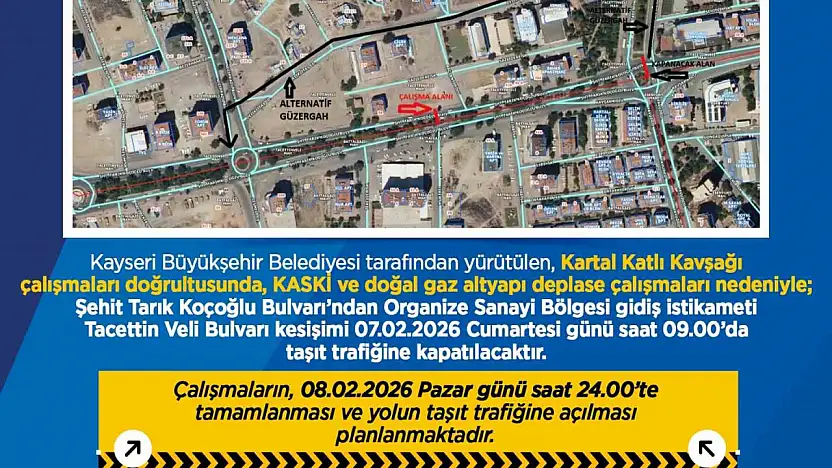 Büyükşehirden sürücülere yol uyarısı