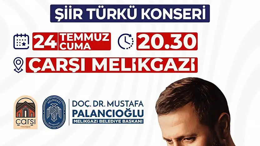 Çarşı Melikgazi'de şiir ve türkü sesleri yükselecek