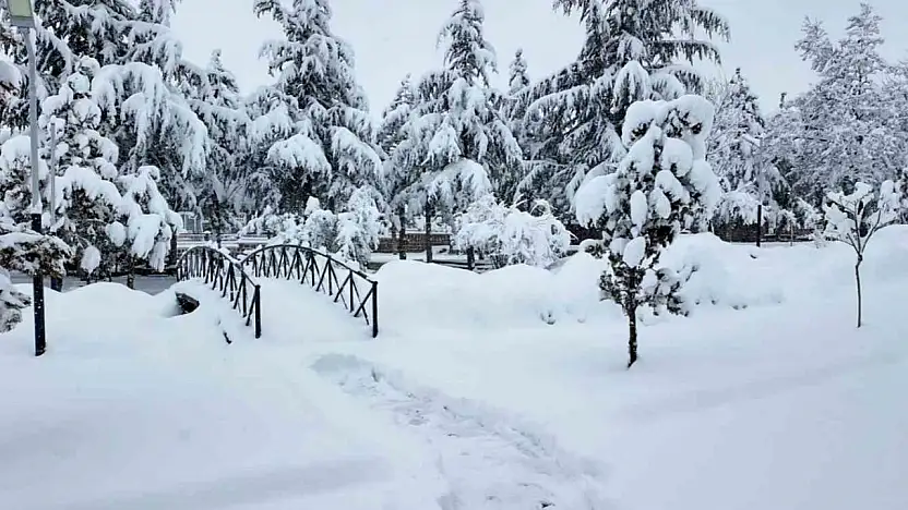 Hacılar Belediyesi ekipleri karla mücadele için sahada