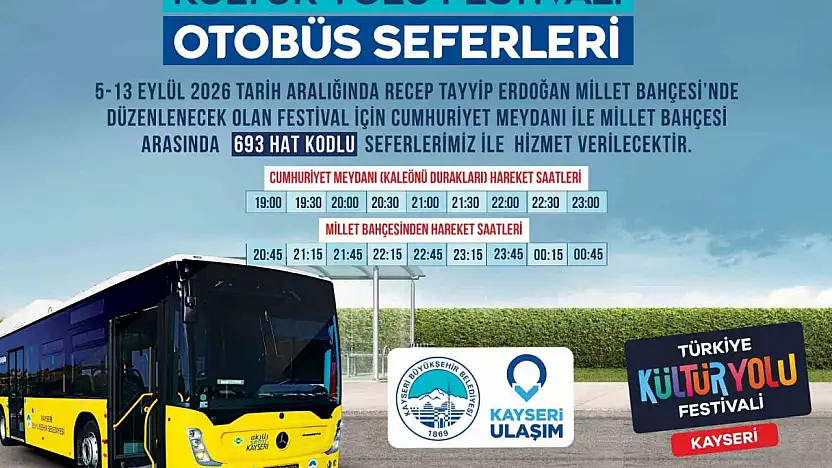 Kültür Yolu Festivali'ne özel ulaşım hizmeti