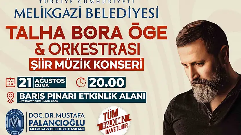 Melikgazi'de şiir ve türkü dolu geceye davet