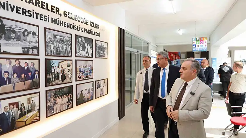 Rektör Altun'dan yenileme çalışmaları tamamlanan mühendislik fakültesinde inceleme