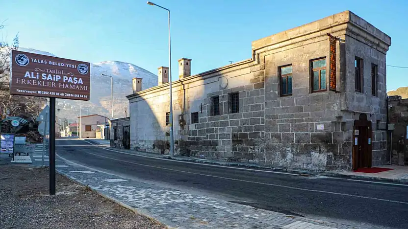 Talas'ın tarihi hamamına ilgi büyük